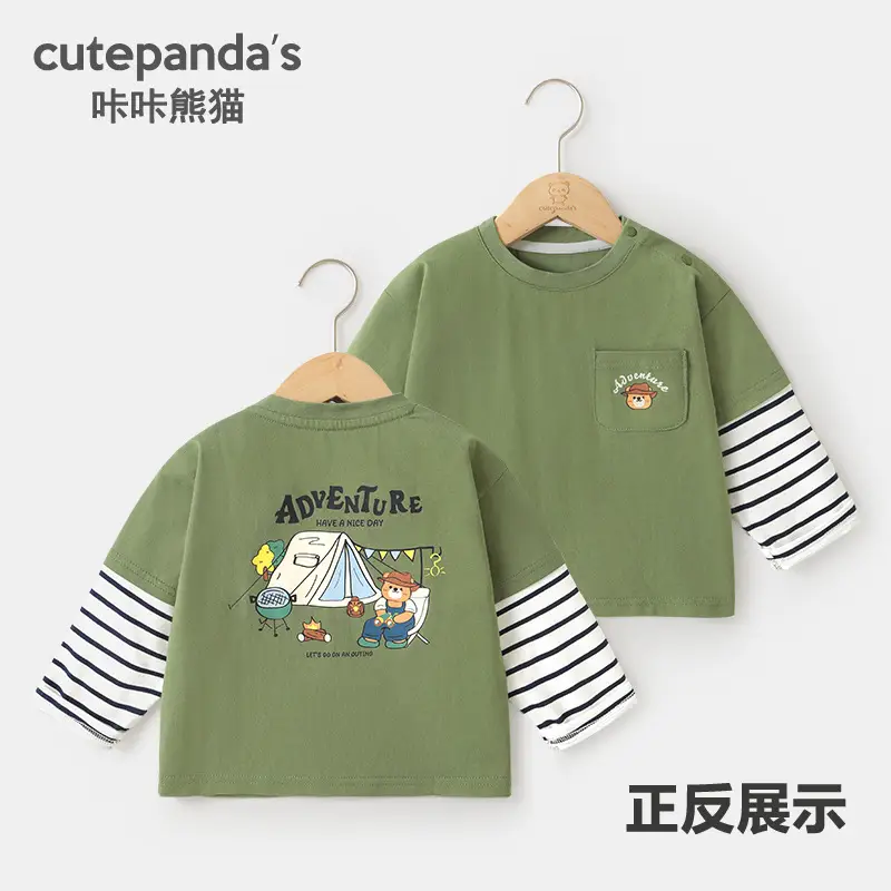 Baby Long Sleeve T-Shirt Set White Black Spring Outfit