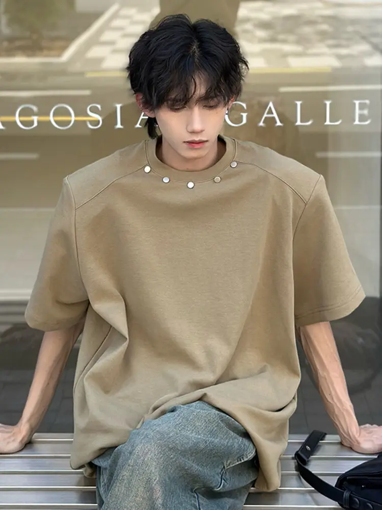 Men Black 5-Piece Sleeve T-Shirt Summer Casual - Image 4
