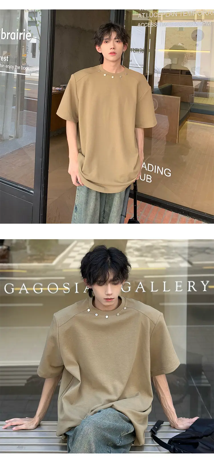 Men Black 5-Piece Sleeve T-Shirt Summer Casual — feature 6