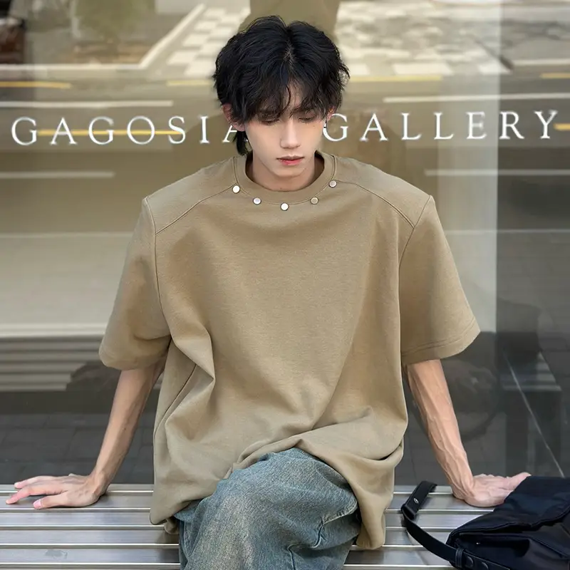 Men Black 5-Piece Sleeve T-Shirt Summer Casual - Image 3
