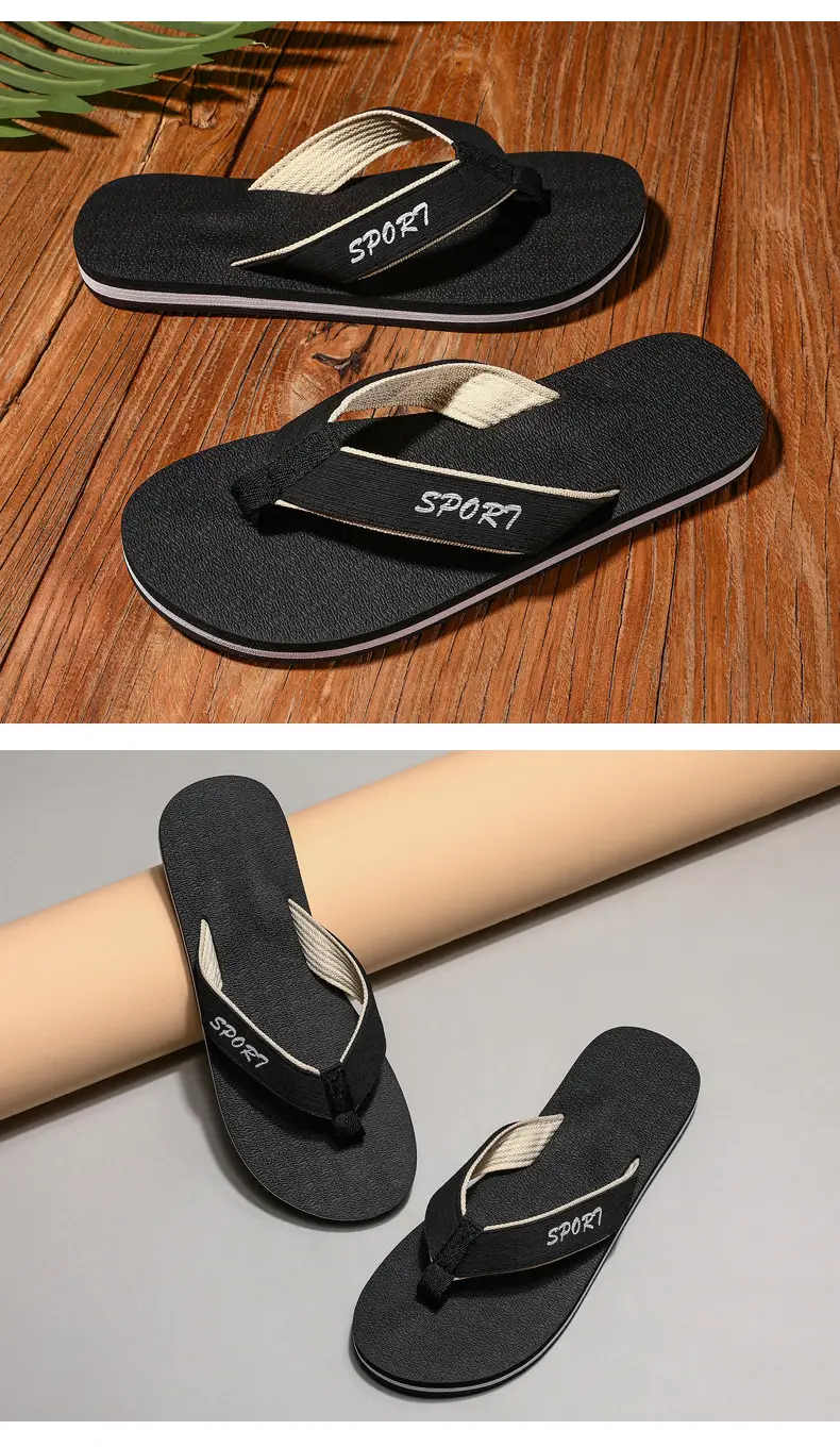 flip-flops summer lightweight woven flip flops foreign trade plus size fashion Men's flip flops beach shoes — feature 11