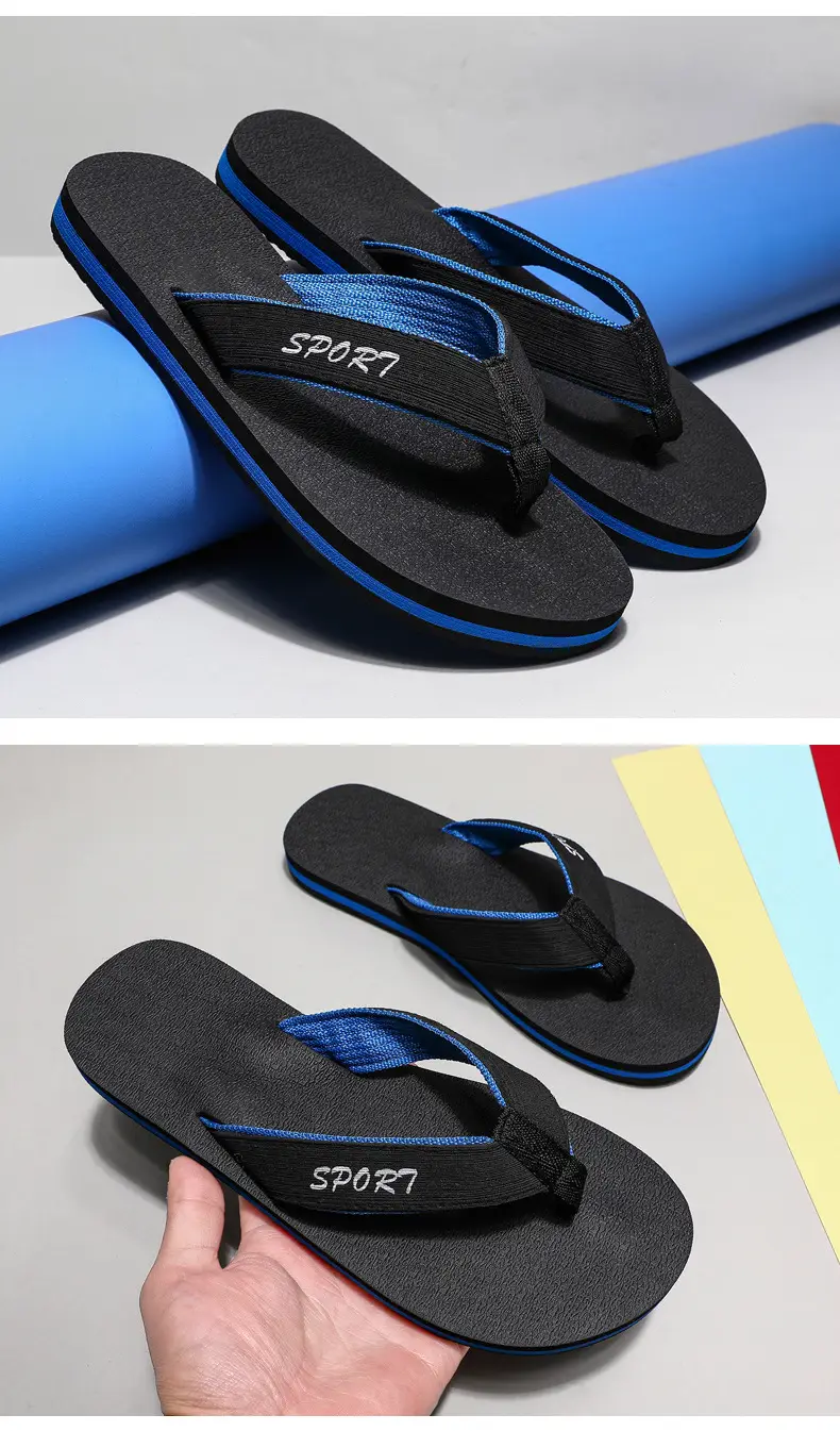 flip-flops summer lightweight woven flip flops foreign trade plus size fashion Men's flip flops beach shoes — feature 12