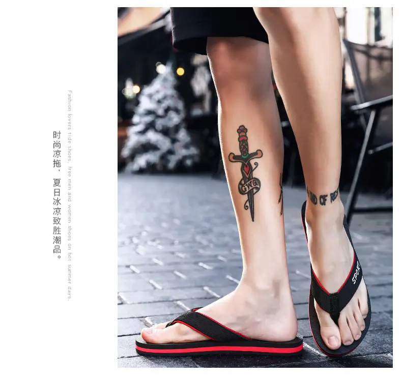 flip-flops summer lightweight woven flip flops foreign trade plus size fashion Men's flip flops beach shoes — feature 17