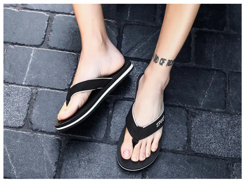 flip-flops summer lightweight woven flip flops foreign trade plus size fashion Men's flip flops beach shoes — feature 21