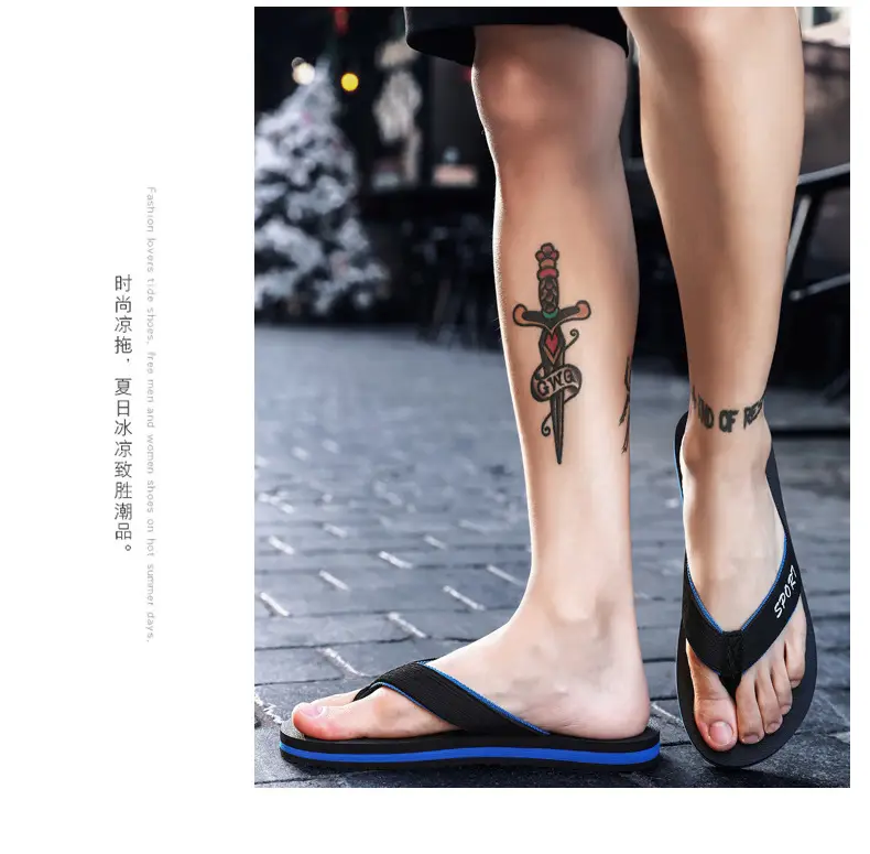 flip-flops summer lightweight woven flip flops foreign trade plus size fashion Men's flip flops beach shoes — feature 27