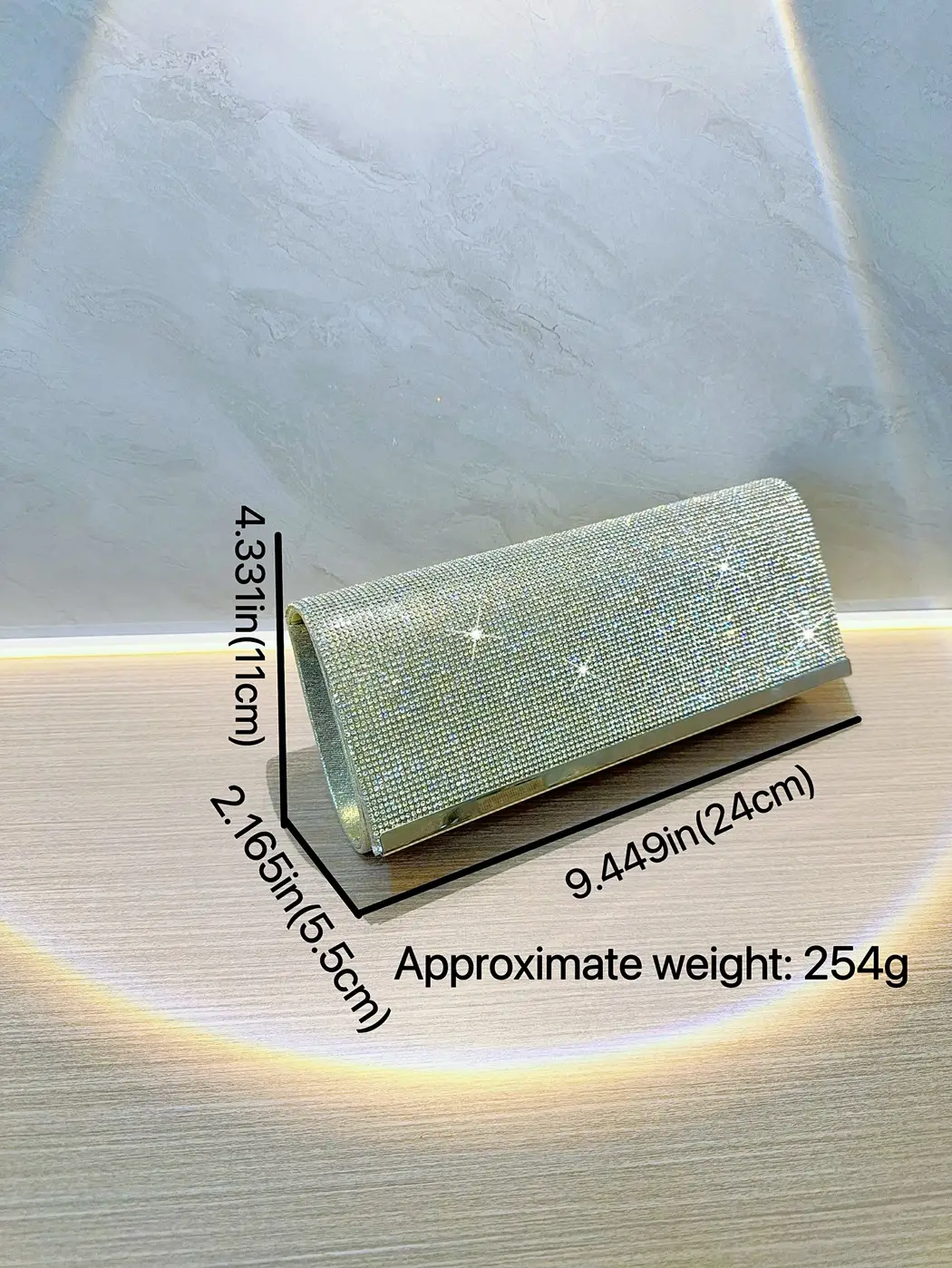 Full Diamond Shiny Clutch Bag for Women