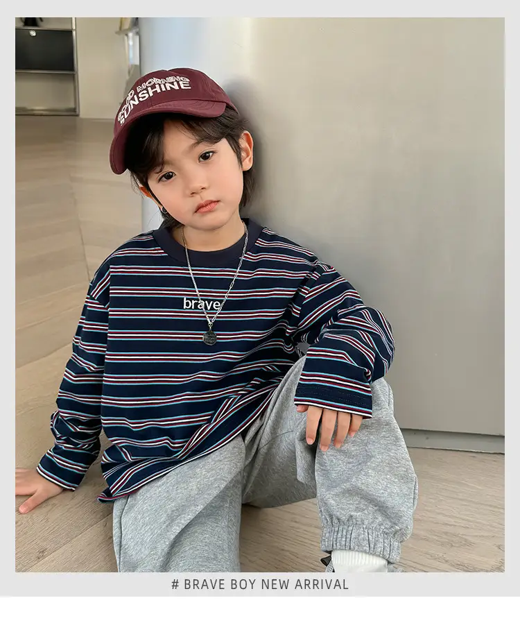 Boys Cotton Long Sleeve T-Shirt 2026 Spring Autumn — feature 2