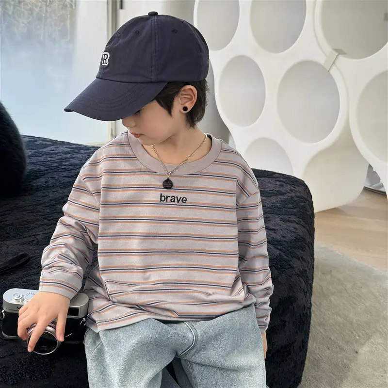 Boys Cotton Long Sleeve T-Shirt 2026 Spring Autumn - Image 2