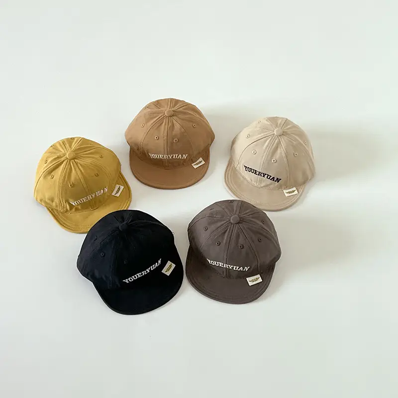 Yipan Beige Baby Cap with Letter Boy Girl - Image 5