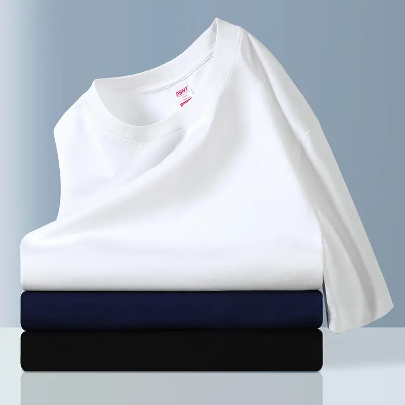 Ice White Cotton T-Shirt Short Sleeve Loose Fit 220g