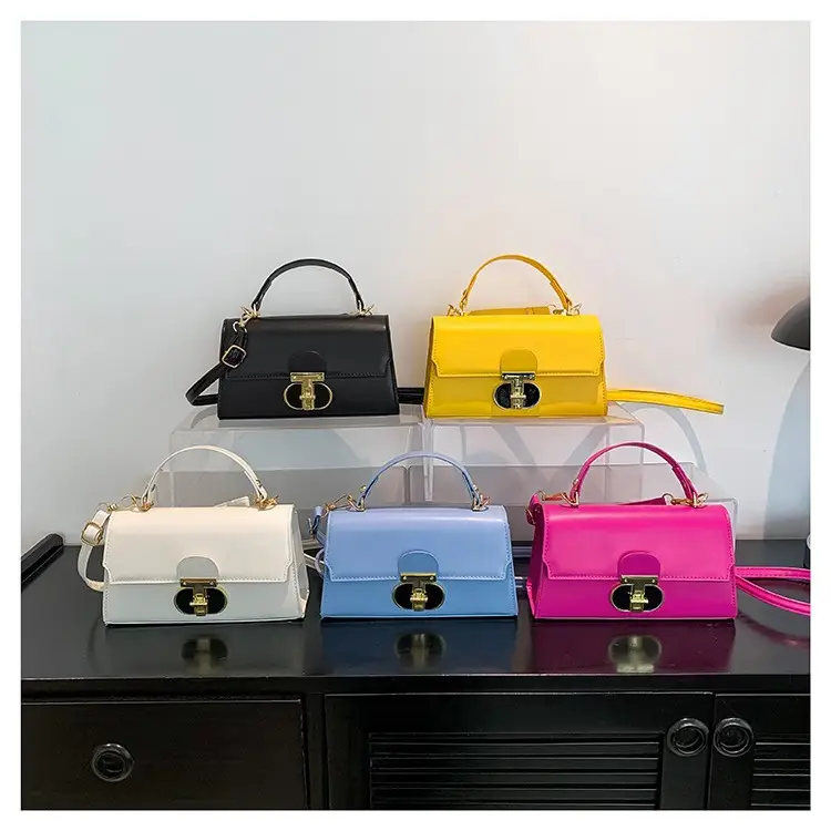 White Gold Clasp Shoulder Crossbody Bag for Women - Image 6