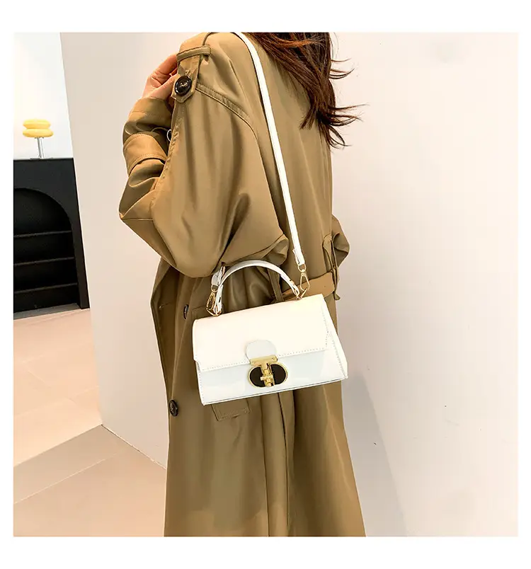 White Gold Clasp Shoulder Crossbody Bag for Women — feature 23