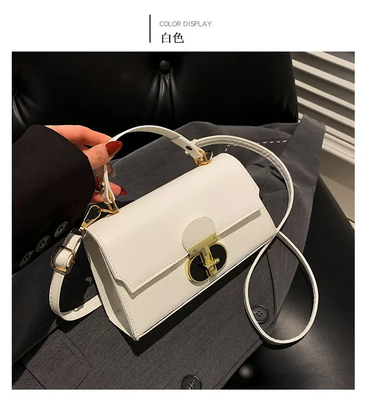 White Gold Clasp Shoulder Crossbody Bag for Women — feature 34