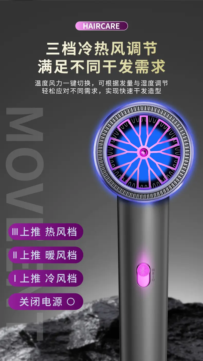 Electric Hair Dryer with Blue Light & High Power — feature 12