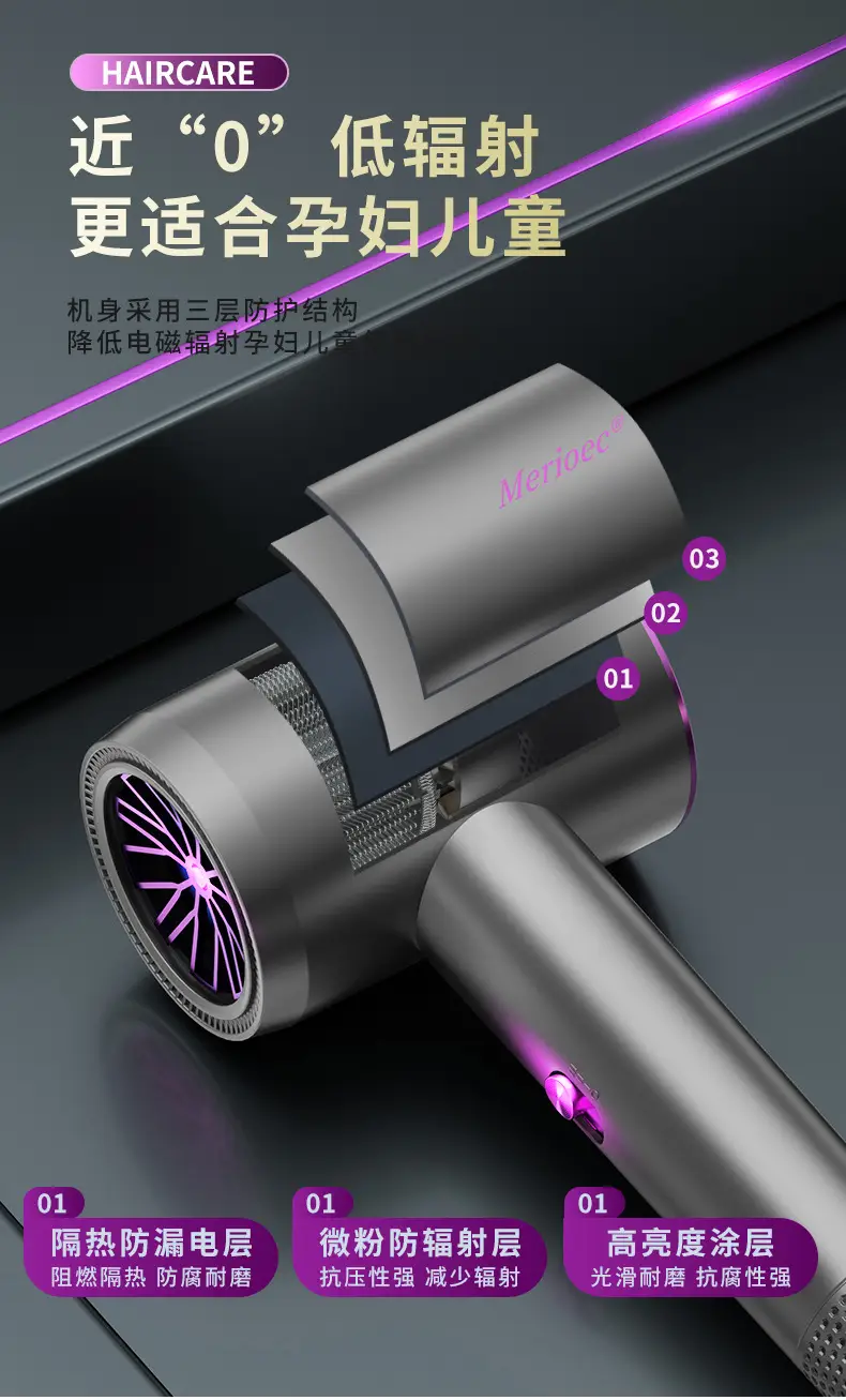 Electric Hair Dryer with Blue Light & High Power — feature 13