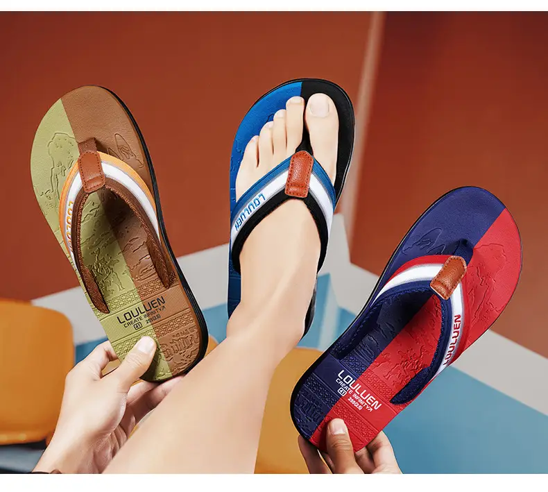 2026 Summer New Cross-Border Style Soft-Soled Flip-Flops for Men, Fashionable Outdoor Wear, Men's Flip-Flops, Casual Beach Shoes for Men — feature 17