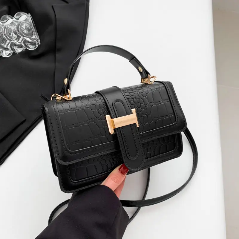 Women's Korean Style Shoulder Crossbody Bag Black 2024 - Image 7