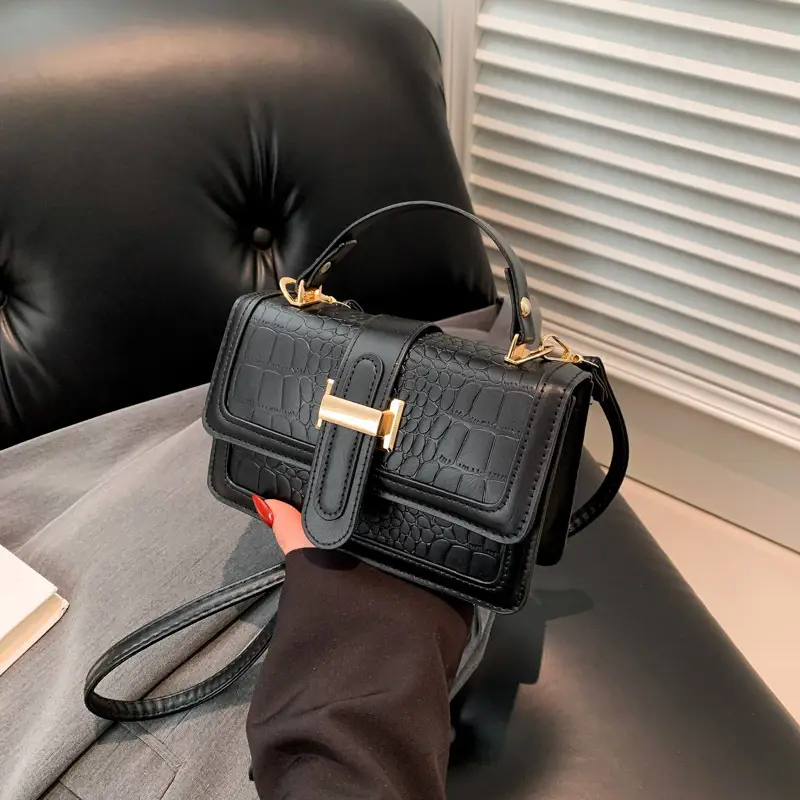 Women's Korean Style Shoulder Crossbody Bag Black 2024 - Image 2