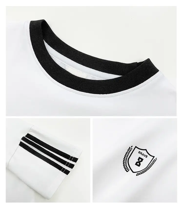 Boys Black Track Suit Summer Cotton Short Sleeve Kids — feature 4