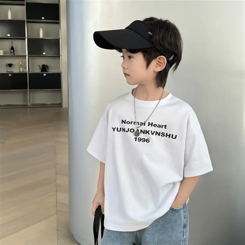 Boys Pure Cotton Korean Style T-Shirt 2026