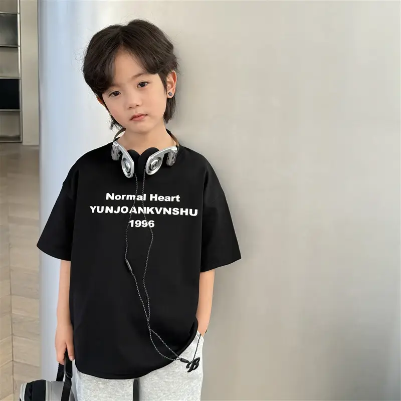 Boys Pure Cotton Korean Style T-Shirt 2026