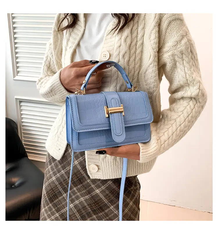 Pink Croc Leather Shoulder Bag for Women 2024 — feature 17