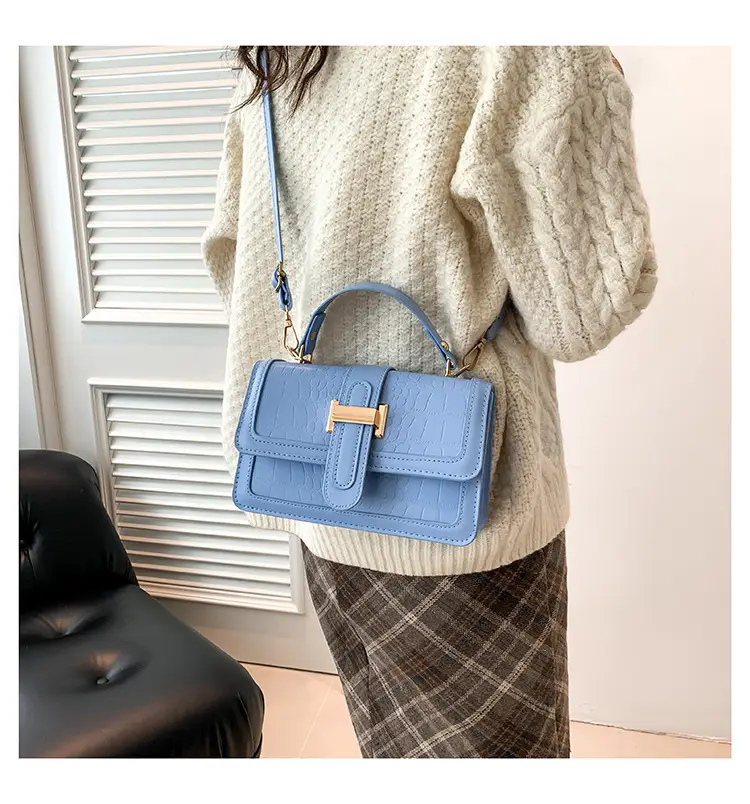Pink Croc Leather Shoulder Bag for Women 2024 — feature 19