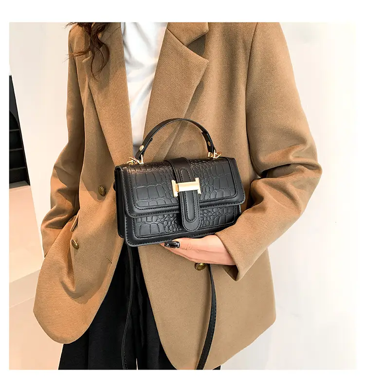 Pink Croc Leather Shoulder Bag for Women 2024 — feature 20
