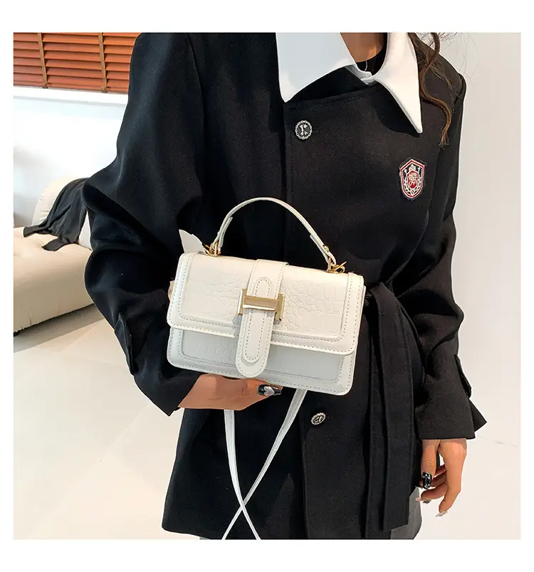 Pink Croc Leather Shoulder Bag for Women 2024 — feature 28