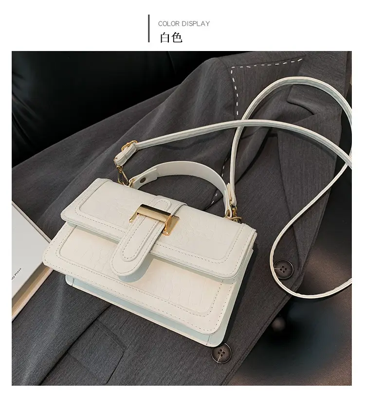 Pink Croc Leather Shoulder Bag for Women 2024 — feature 33