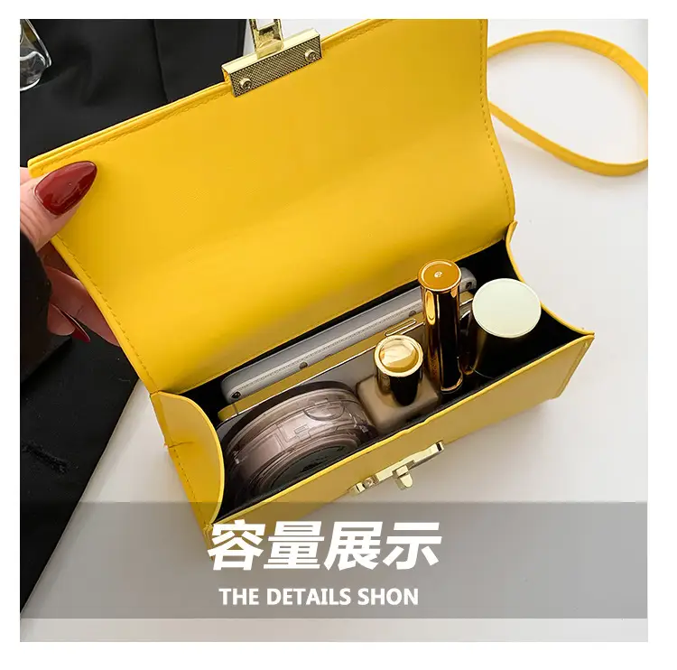 Yellow Leather Chain Shoulder Bag for Women 2024 — feature 7