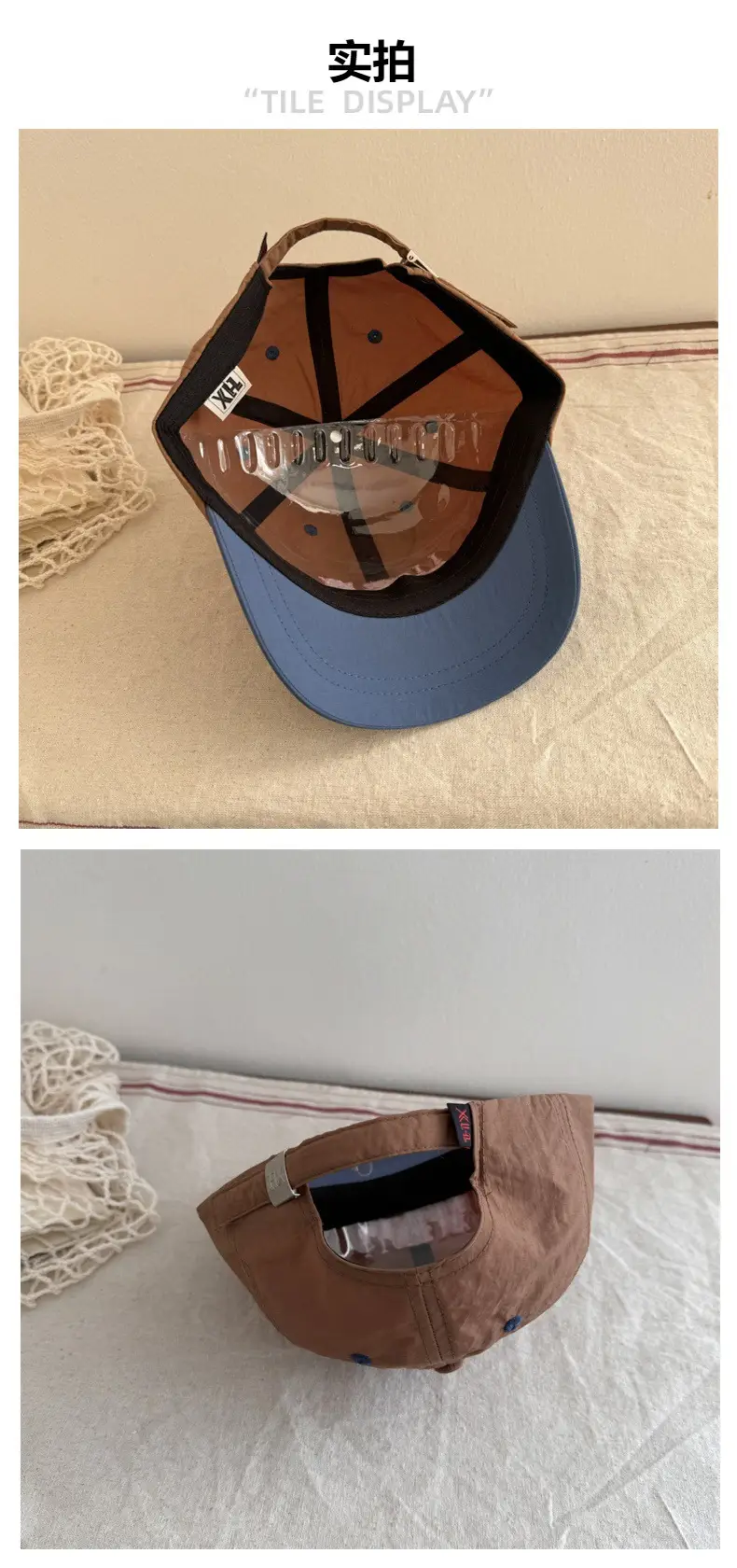 Japanese Men Sunproof Peaked Cap Black White — feature 5