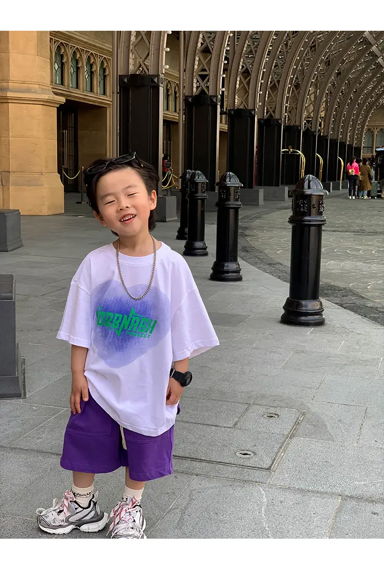 Boys Grey T-Shirt Pink Shorts Summer Wear 2025 — feature 13