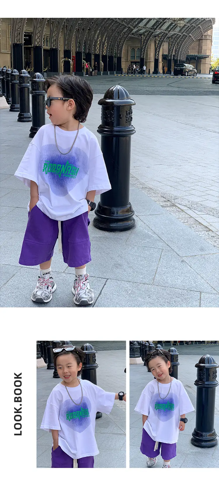 Boys Grey T-Shirt Pink Shorts Summer Wear 2025 — feature 19