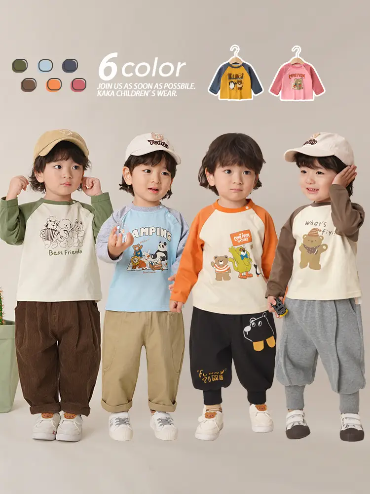 Kaka Panda Boys' Pink Long Sleeve T-Shirt - Image 16