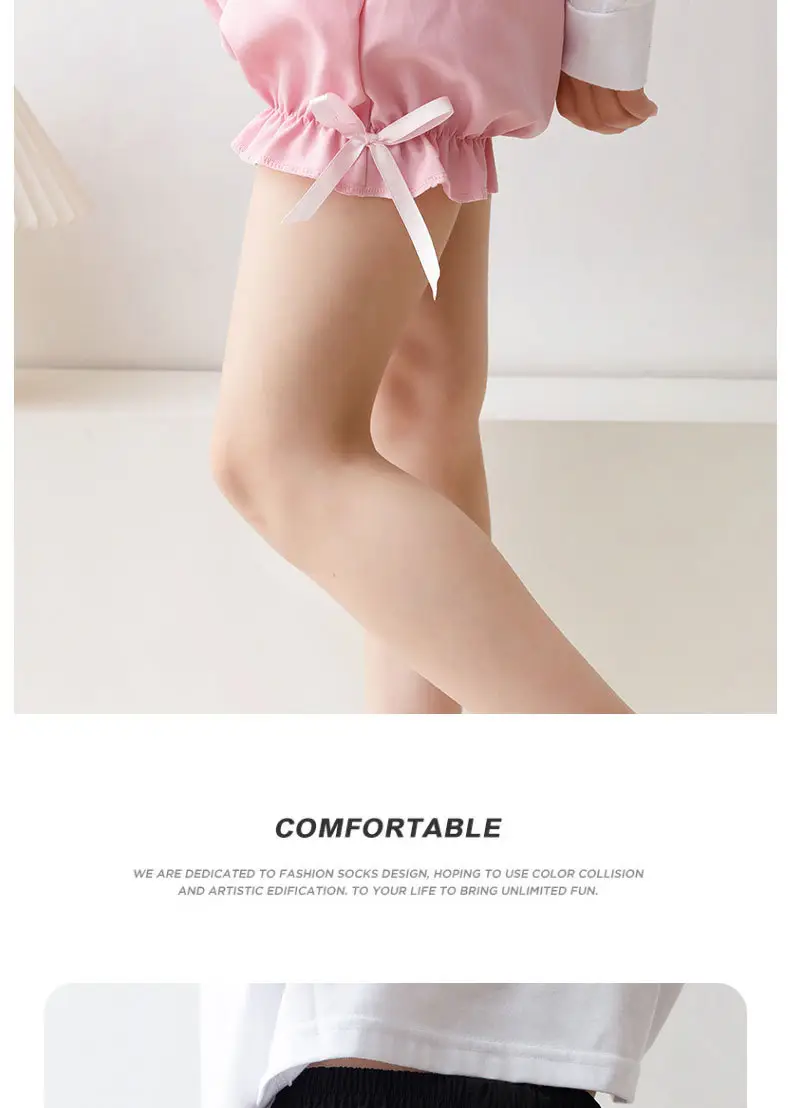 Girls Black Loose Flower Brace Leggings Summer Pants — feature 15