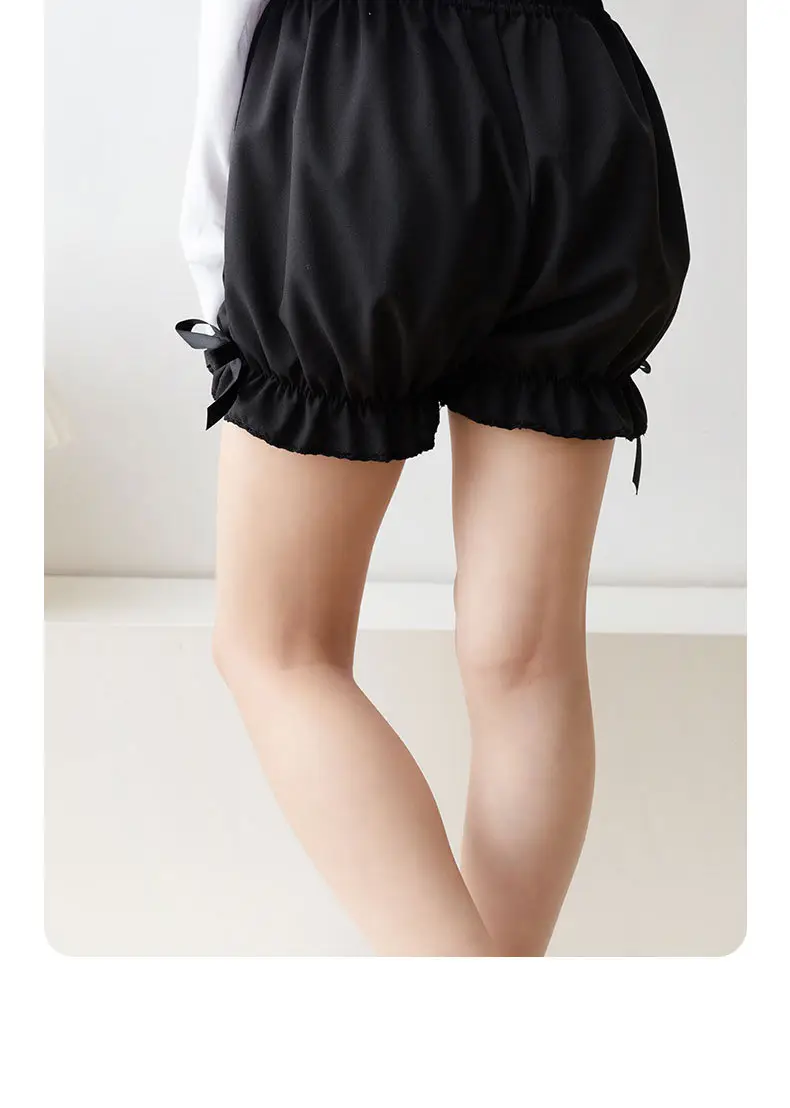 Girls Black Loose Flower Brace Leggings Summer Pants — feature 16