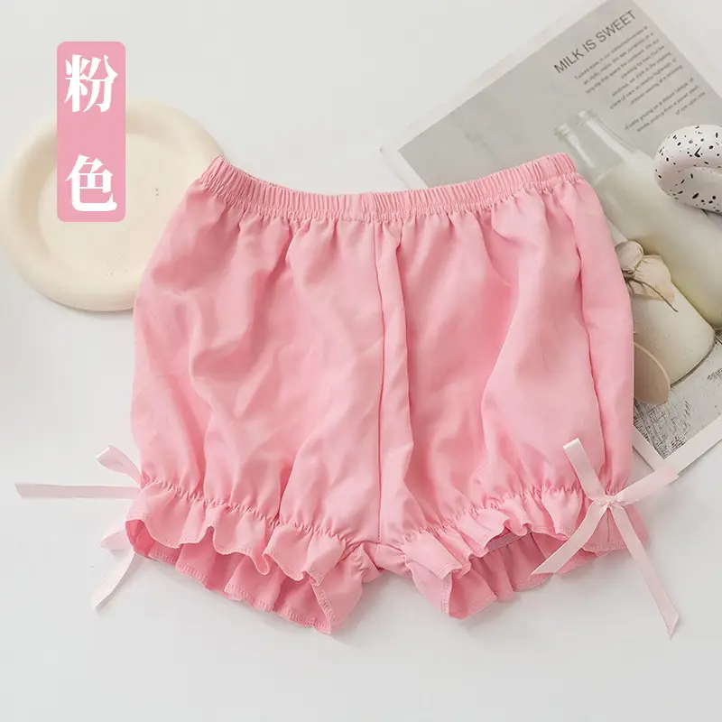 Girls Black Loose Flower Brace Leggings Summer Pants - Image 2