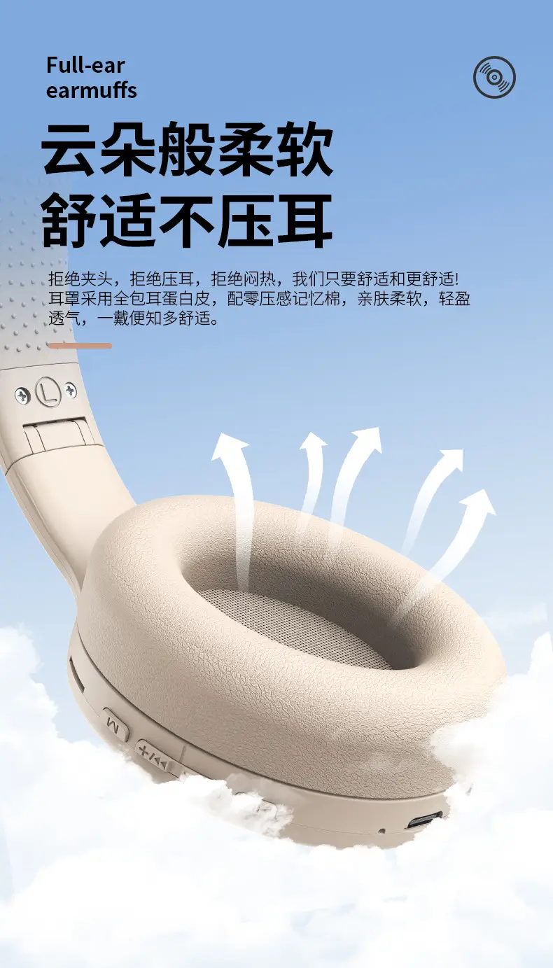Huaqiang Hi-Fi Bluetooth 5.3 Headset White — feature 10