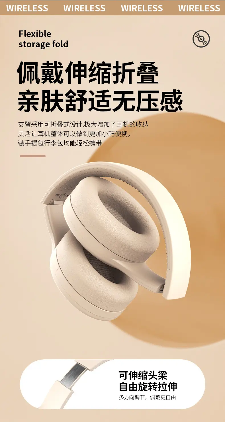 Huaqiang Hi-Fi Bluetooth 5.3 Headset White — feature 11