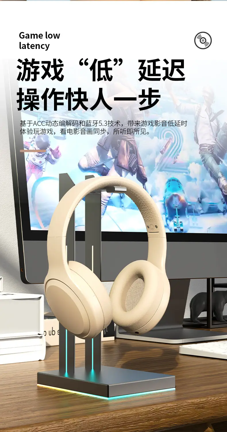 Huaqiang Hi-Fi Bluetooth 5.3 Headset White — feature 9