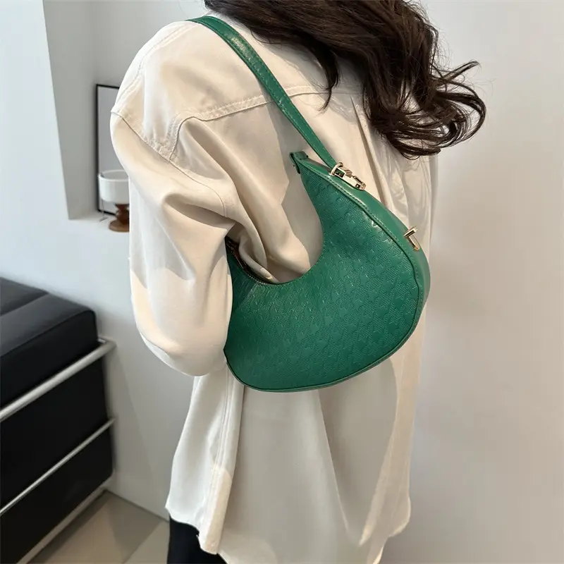 Green Embossed Shoulder Bag for Women 2025 - Image 7