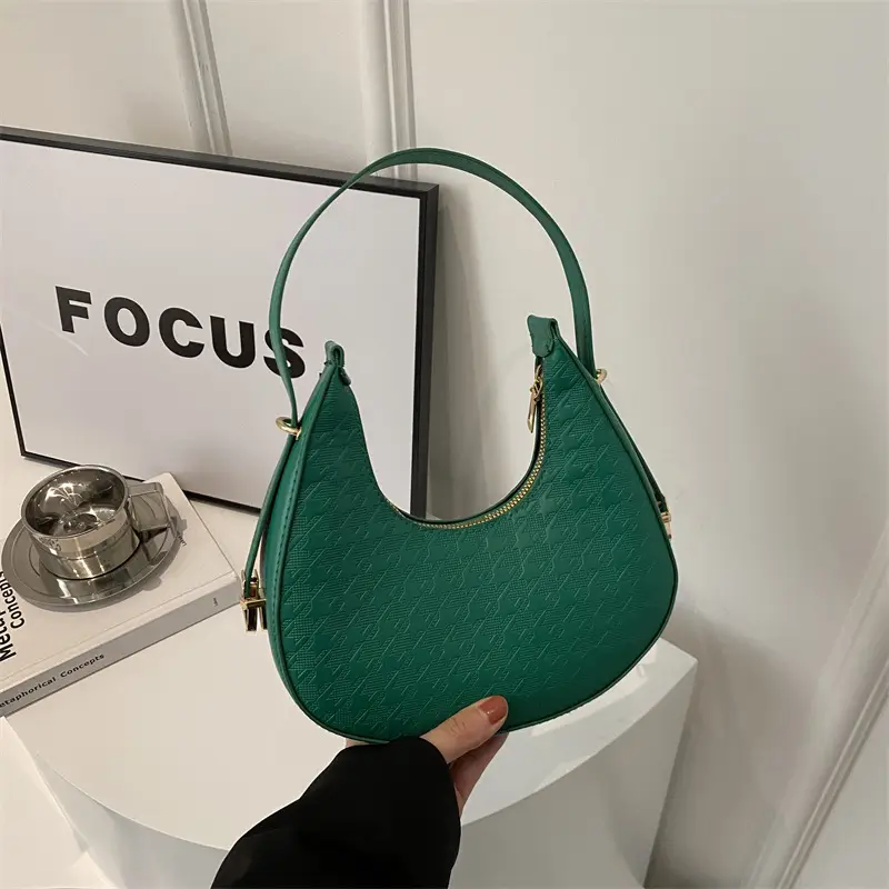 Green Embossed Shoulder Bag for Women 2025 - Image 2