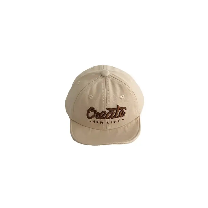 Yipang Baby Cap Sun Protection Soft Bim Black Beige Tan - Image 10