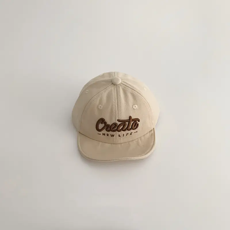 Yipang Baby Cap Sun Protection Soft Bim Black Beige Tan - Image 3