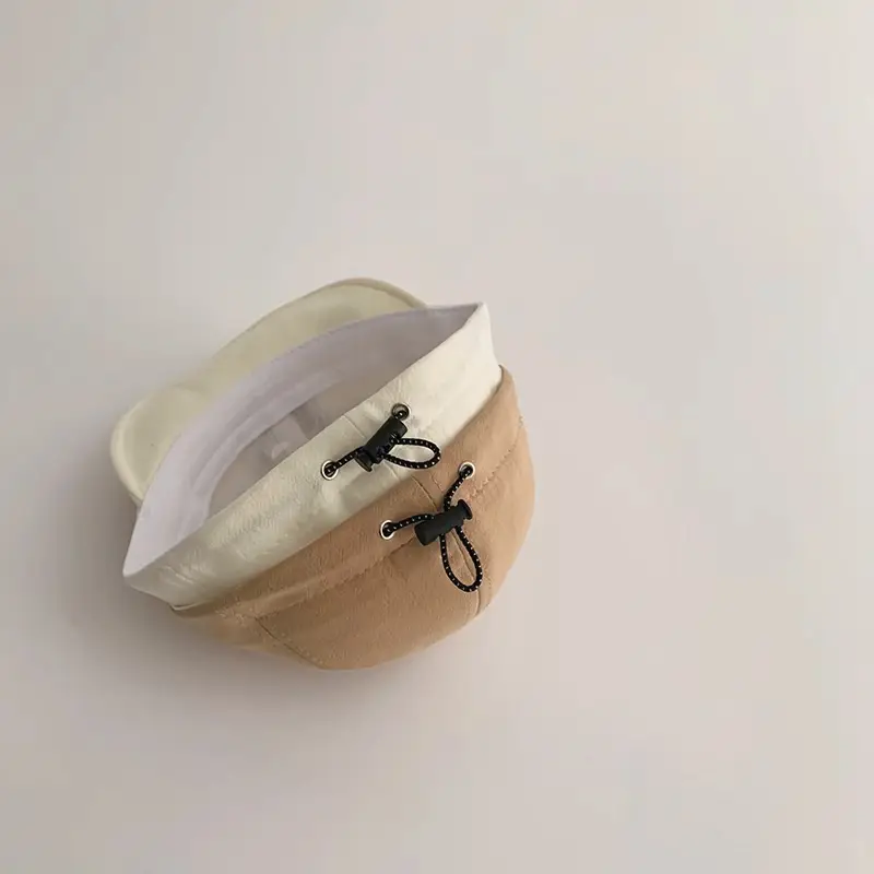 Baby Hat with Adjustable Buckle Beige Sun Hat - Image 11
