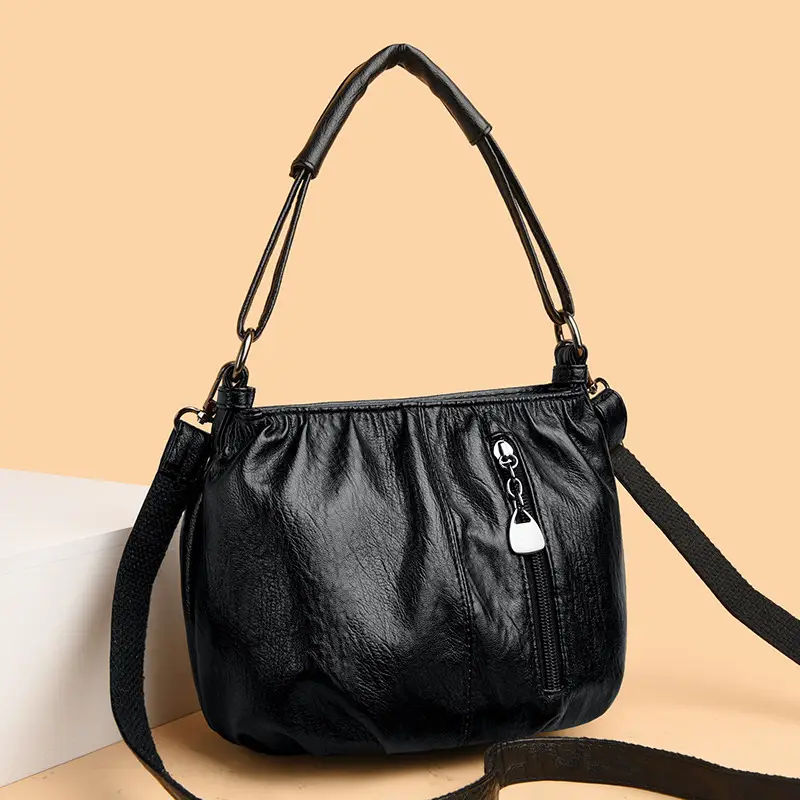 Women's Maroon Leather Shoulder Bag 2026 - Image 5