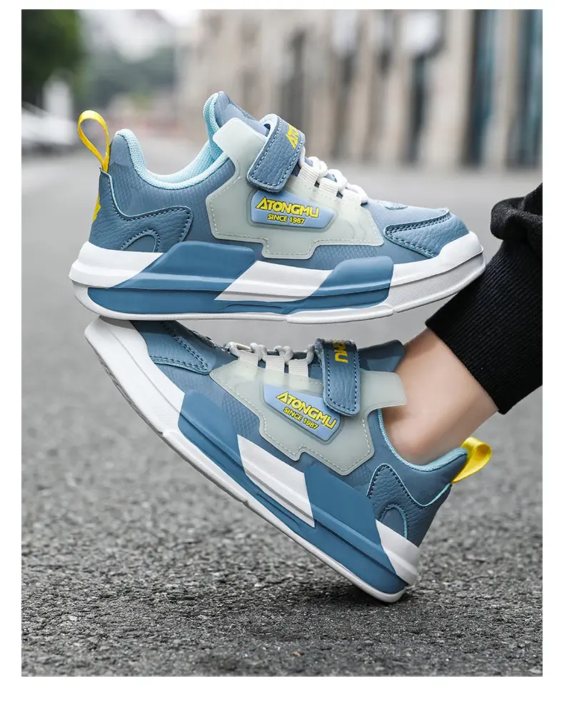 Children's sneaker spring and summer new waterproof leather running shoes for boys medium and big children fashionable all-matching children's shoes for girls — feature 14