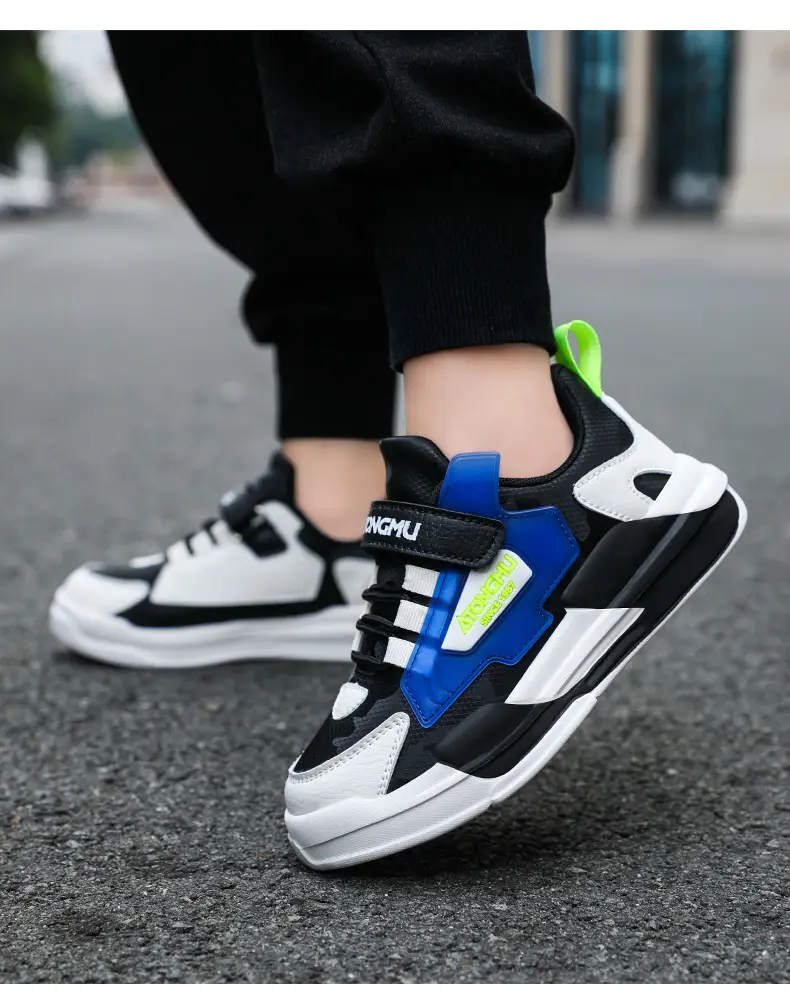 Children's sneaker spring and summer new waterproof leather running shoes for boys medium and big children fashionable all-matching children's shoes for girls — feature 15