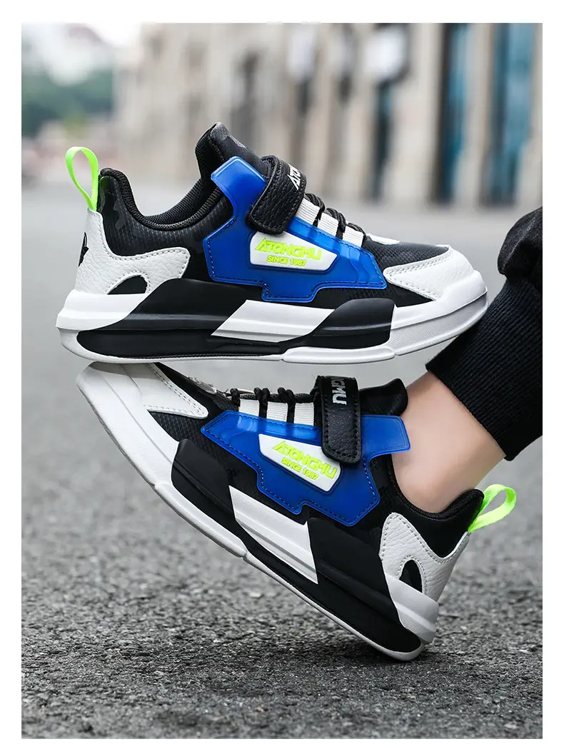 Children's sneaker spring and summer new waterproof leather running shoes for boys medium and big children fashionable all-matching children's shoes for girls — feature 19